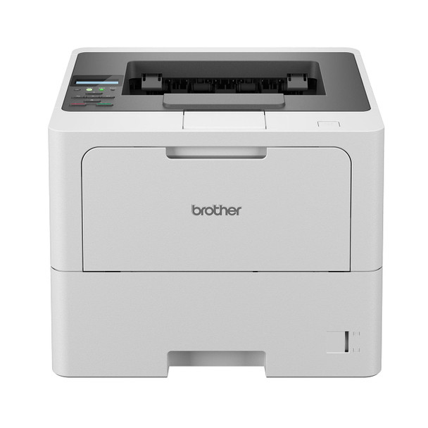 Brother HL-L6210DW Mono Laser Printer, white, with black accents and control panel on top.