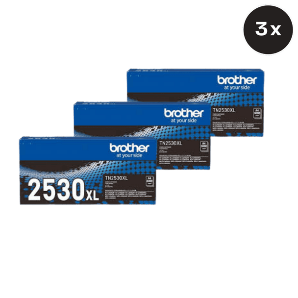Brother TN2530XL Toner Cartridge - Includes [3 x Black]