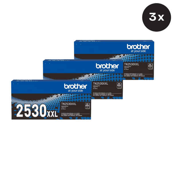 Brother TN2530XXL Toner Cartridge - Includes [3 x Black]