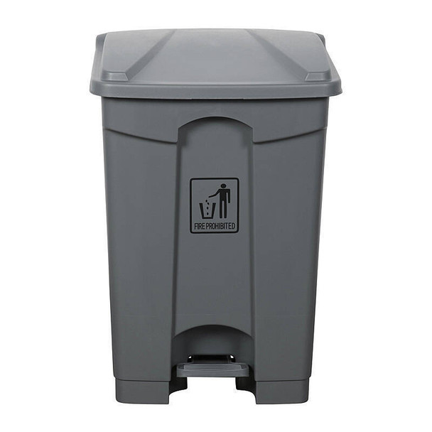 Cleanlink Rubbish Bin With Pedal Lid 45L Grey