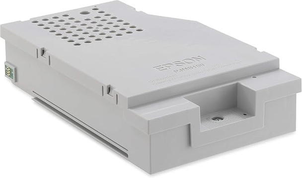 Epson PJMB100 Maintenance Box, white, rectangular with vented top and open compartment on front side.