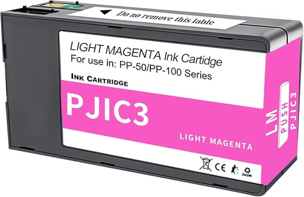 Epson PJIC3 Light Magenta Ink Cartridge, black and pink, for PP-50/PP-100 Series printers.