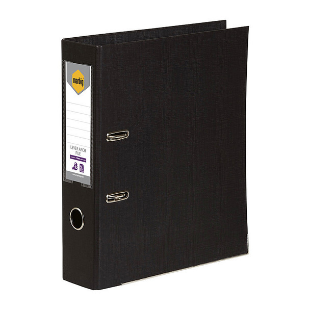 Marbig Lever Arch Pe Fs Black