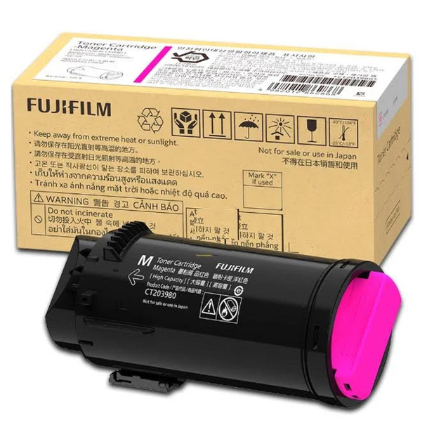 Fujifilm CT203980 Mag Toner, black and pink color, genuine Fujifilm product packaging included.