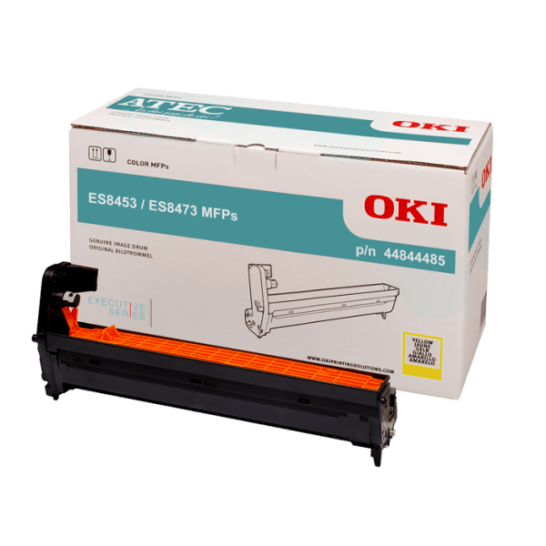 OKI ES8473 Yellow EP Cartridge Drum, 30,000 yield, 3 A4 pages per job, genuine OEM product.