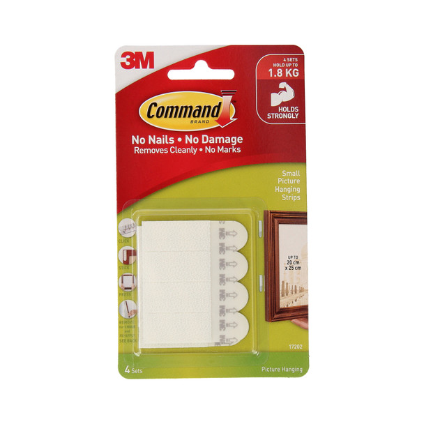Command 17202 Small Picture Hanging Strips (Pack of 4, Box of 9)