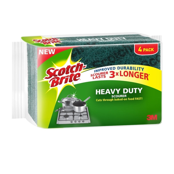 Scotch-Brite Heavy Duty Scourer (Pack of 4, Box of 10)