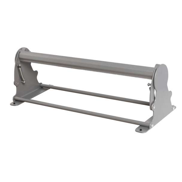 Marbig Professional Paper Cutter 900mm is a sturdy metal paper dispenser suitable for holding standard sized Kraft paper rolls. Spring loaded cutter bar. Includes slip resistant rubber feet plus set of screw fittings for securing to bench.