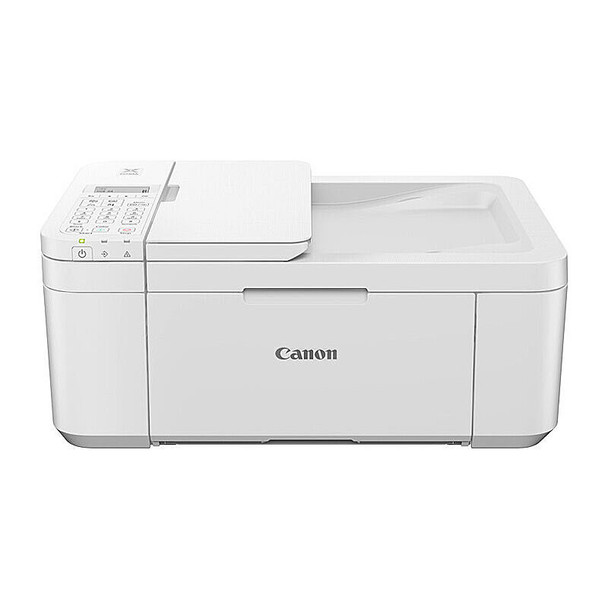 Canon Pixma Home TR4665 MFP printer, white, with control panel and closed paper tray visible.
