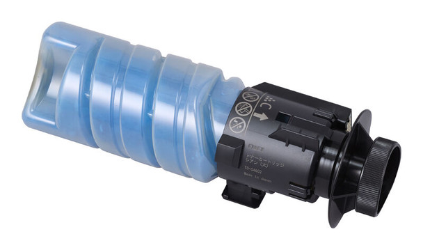 OKI MC554 HY Cyan Toner, Oki brand, cyan color, plastic and black toner cartridge.