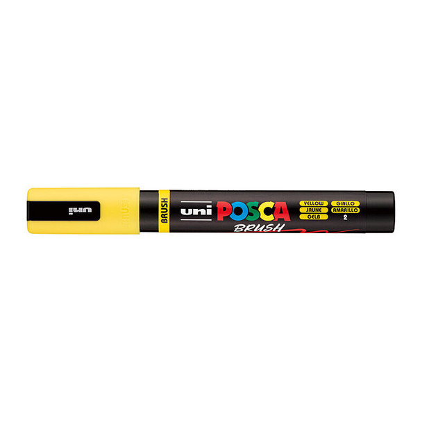 Posca PC-5BR Medium Brush Tip Yellow