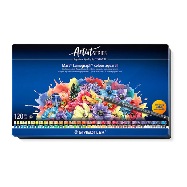 Staedtler Lumograph Aquarell Pencils (Tin of 120)