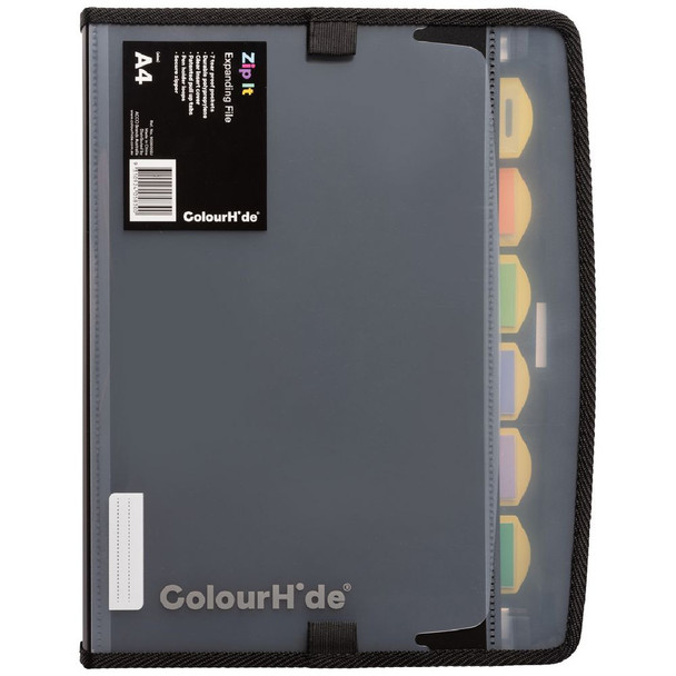 Cowhide Zip Expansion File Black Box 6