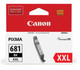 Canon CLI681XXL Black Ink Cartridge, genuine Canon PIXMA XXL printer ink in black color packaging.