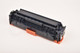 Compatible HP 305A Yellow Toner Cartridge, black and orange color, rectangular shape, detailed view.