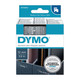 Dymo D1 White on Clear 12mmx7m Tape