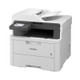 Brother L3755CDW Multifunction Centre Laser Printer, white, with open top and black paper tray visible.