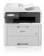 Brother L3755CDW Multifunction Laser Printer, white, with black scanner and paper tray, Brother logo visible.