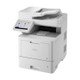 Brother L9630CDN Multifunction Laser Printer, white, with LCD display and open top paper tray visible.