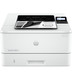 HP LaserJet Pro 4001dn, white desktop laser printer with black accents and HP logo displayed.