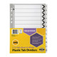 Marbig Indices & Dividers 1-12 Tab Reinforced A4 Black