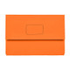 Marbig Slimpick Foolscap Document Wallet, orange, genuine, rectangular with a flap and label area.