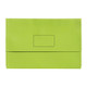 Marbig Slimpick Foolscap Document Wallet in Bright Green color, 10 pack, slim design with label area.