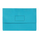 Marbig Slimpick Foolscap Document Wallet, Bright Marin, 10 pack, turquoise colored folder with label area.