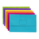 Marbig Slimpick Foolscap Document Wallets, assorted colors, 10 pack, blue, green, purple, yellow, orange, pink.