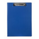 Marbig A4 Polypropylene Clipfolder in blue color with metal clip, genuine item, office supply.