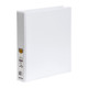 Marbig Clearview A4 4D Ring Binder, 38mm, white, showcasing its spine and barcode label.
