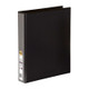 Marbig Clearview A4 4D Ring Binder, 38mm wide, black color, genuine product standing upright.