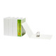 Marbig Lever Arch File A4 Clearview White, Genuine Product, four-ring binder with green label.
