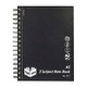 Spirax P572 PP 3 Subject Book A5 300 Page Black Side Opening (Pack of 5)