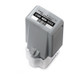 Canon PFI4100 Mat Blk Ink Cart, gray ink cartridge with barcode and label on top.