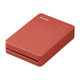 Red Canon Selphy QX20 printer with textured surface and white logo on top, compact size.