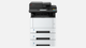 Kyocera MA3501WFX Mono MFP, white and black office printer with four drawers, compact design.