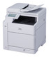 OKI MC554dnw Colour A4 MFP, white multifunction printer with LCD display and open top tray.