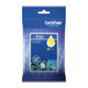 Brother LC-536Y yellow ink cartridge packaging with blue background and yellow droplet icon.