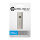 HP x796c 128GB USB 3.2 Dual Connector Flash Drive, silver, in packaging, Type-A & Type-C.