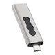 HP x796c 128GB USB 3.2 Dual Connector Flash Drive, silver, Type-A & Type-C connectors visible.