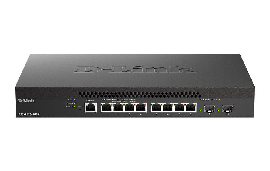 D-Link 10-Port 10 Gigabit Smart Managed Switch with 2 SFP+ ports