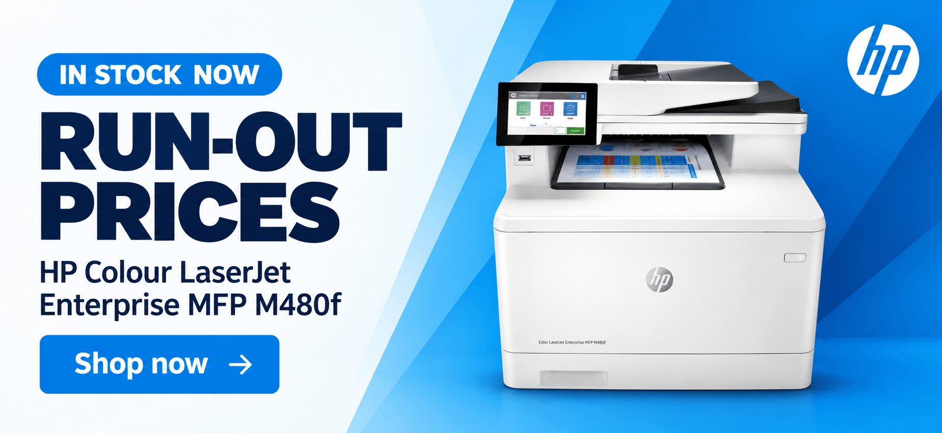 Shop the HP Colour Laserjet M480f printer at run out prices