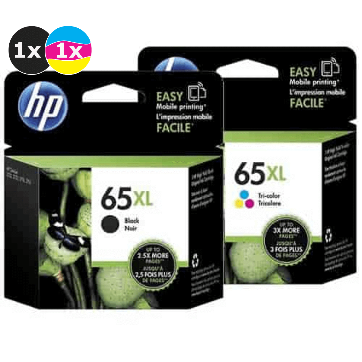HP 65XL Black and Colour Ink Cartridge Combo Pack