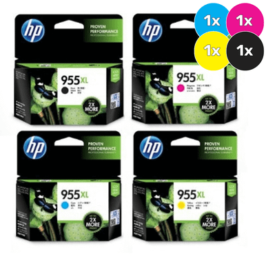 HP 955XL Ink Cartridge Value Pack  - Includes: [1x Black, Cyan, Magenta, Yellow]