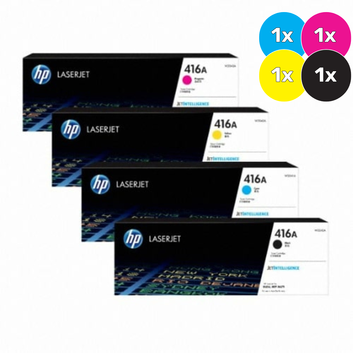 HP 416A Toner Cartridges Value Pack  - Includes: [1 x Black, Cyan, Magenta, Yellow]