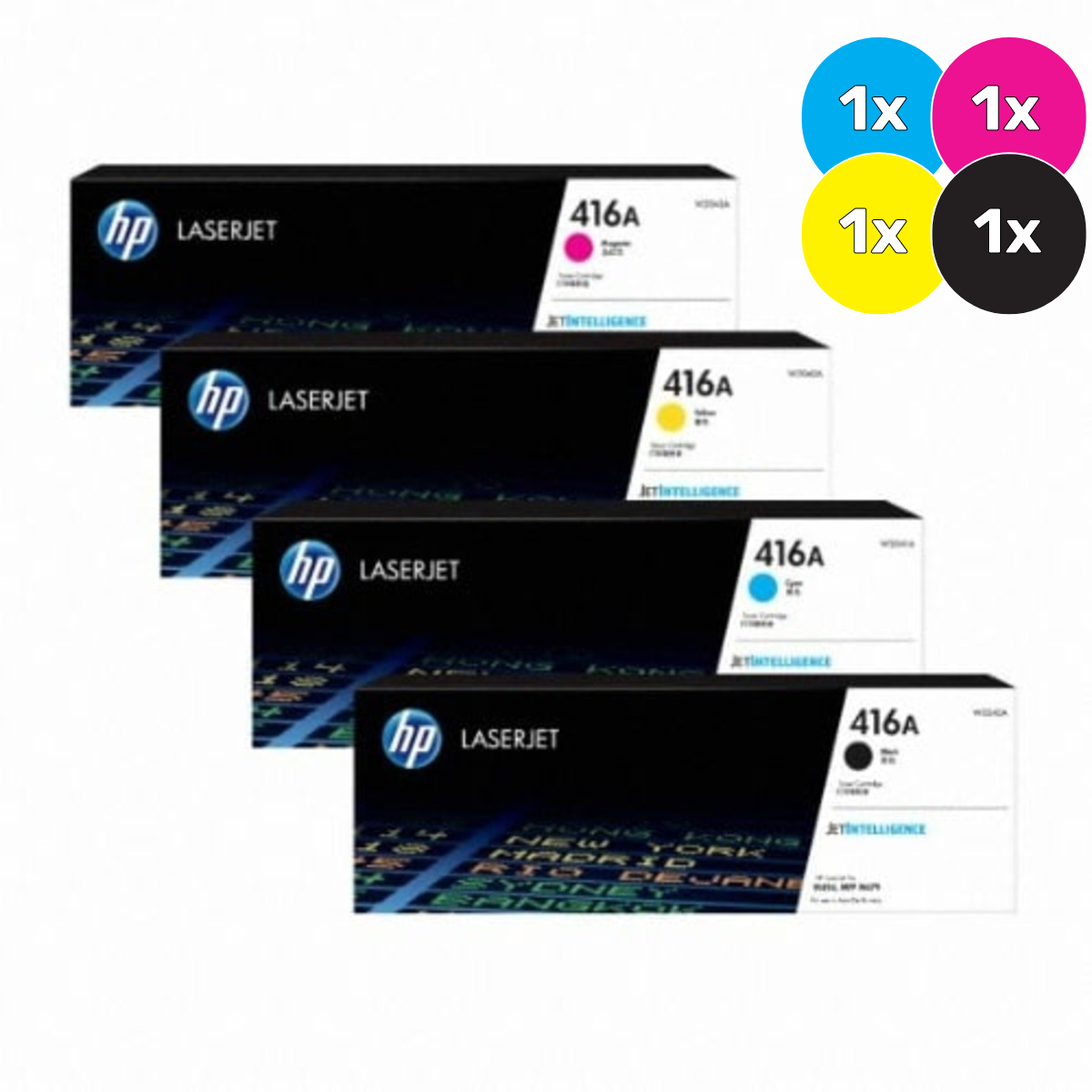 HP 416A Toner Cartridges Value Pack  - Includes: [1x Black, Cyan, Magenta, Yellow]