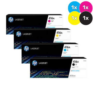 HP 416 Toner Cartridges Value Pack  - Includes: [1 x 416X Black, 1 x 416A Cyan, Magenta and Yellow]