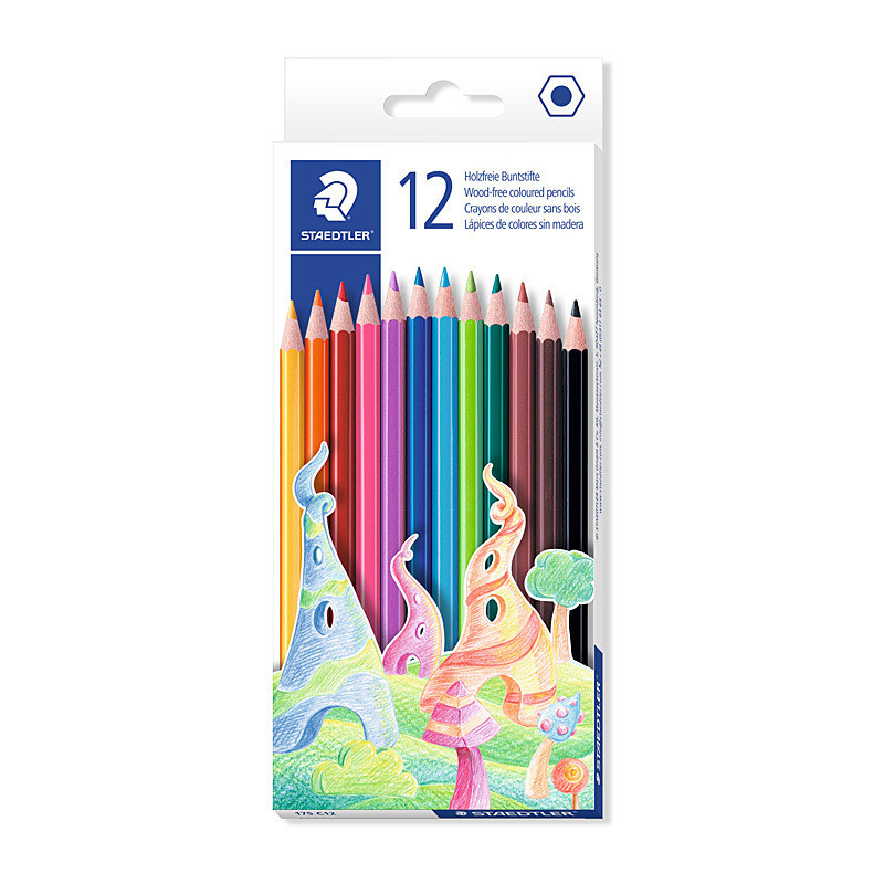 Staedtler Hexagonal Coloured Pencils Set of 12 Genuine