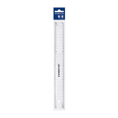 30cm Transparent Staedtler Ruler - Bevelled Edges, Bx20 | CartridgesDirect